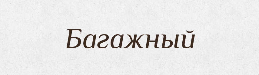 Багажный — Російсько-український академічний словник (А–П)