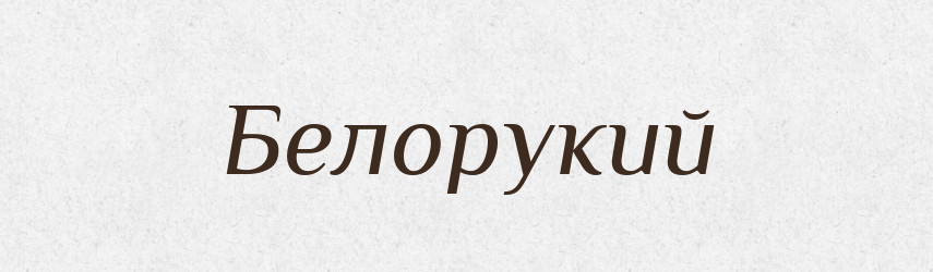 Белорукий — Російсько-український академічний словник (А–П)