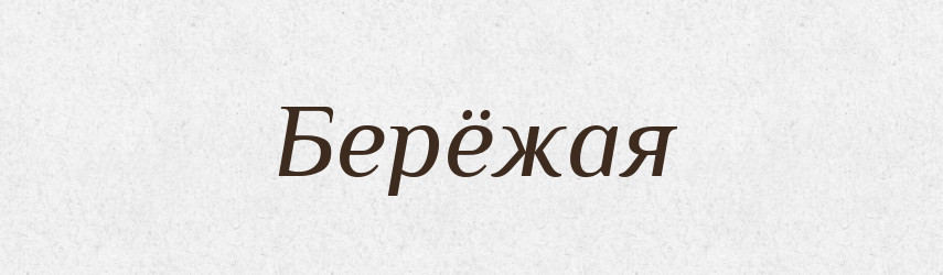 Берёжая — Російсько-український академічний словник (А–П)