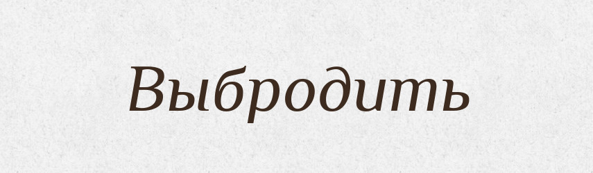 Выбродить — Російсько-український академічний словник (А–П)