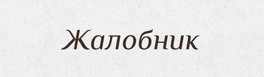 Жалобник — Російсько-український академічний словник (А–П)