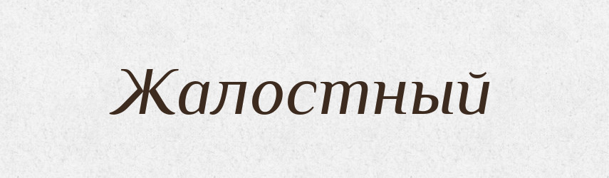 Жалостный — Російсько-український академічний словник (А–П)
