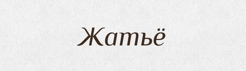 Жатьё — Російсько-український академічний словник (А–П)
