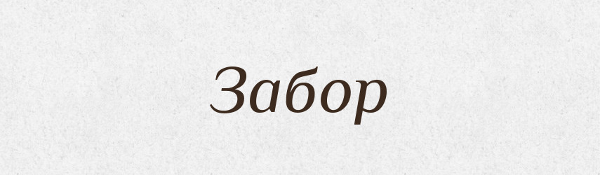 Забор — Російсько-український академічний словник (А–П)