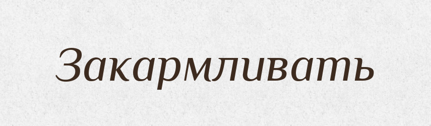 Закармливать — Російсько-український академічний словник (А–П)