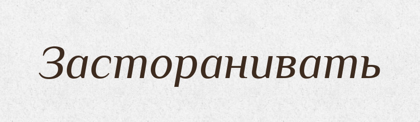 Засторанивать — Російсько-український академічний словник (А–П)