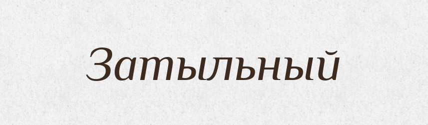 Затыльный — Російсько-український академічний словник (А–П)