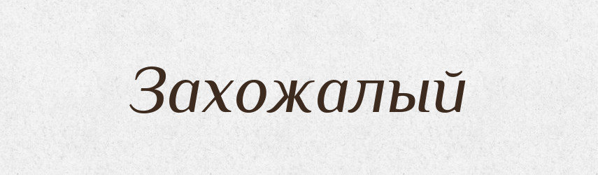 Захожалый — Російсько-український академічний словник (А–П)