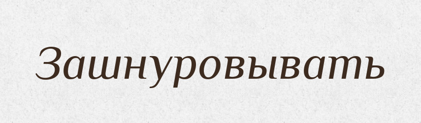 Зашнуровывать — Російсько-український академічний словник (А–П)