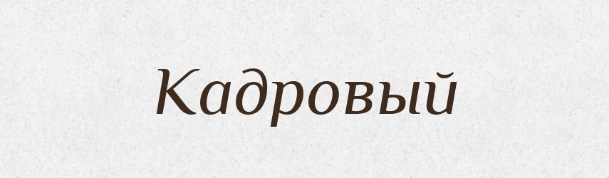 Кадровый — Російсько-український академічний словник (А–П)