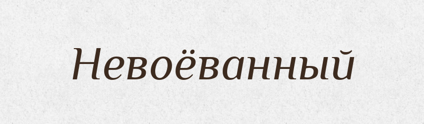Невоёванный — Російсько-український академічний словник (А–П)
