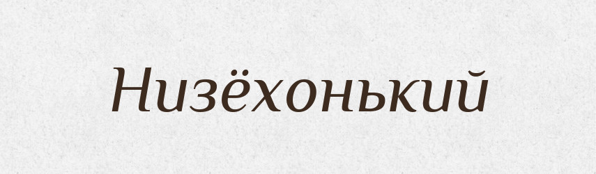 Низёхонький — Російсько-український академічний словник (А–П)