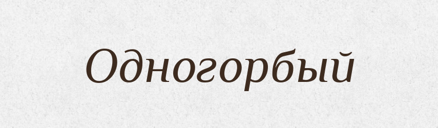 Одногорбый — Російсько-український академічний словник (А–П)