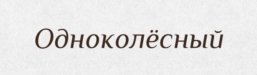 Одноколёсный — Російсько-український академічний словник (А–П)