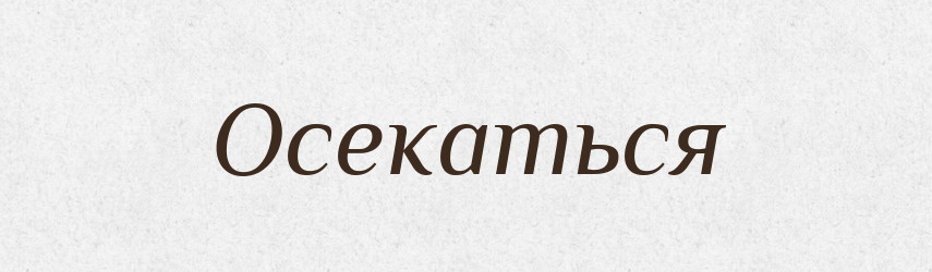 Осекаться — Російсько-український академічний словник (А–П)