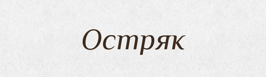 Остряк — Російсько-український академічний словник (А–П)