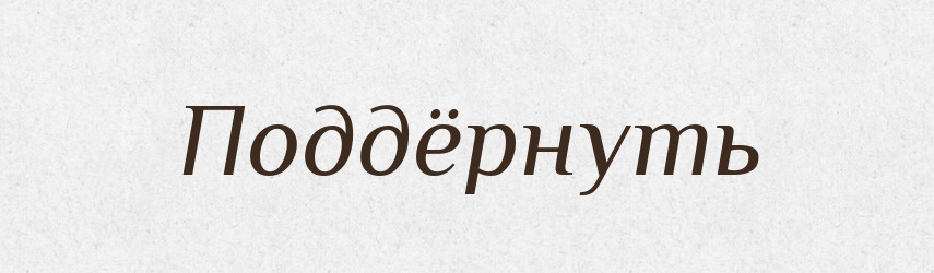 Поддёрнуть — Російсько-український академічний словник (А–П)