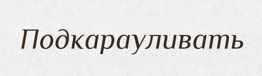 Подкарауливать — Російсько-український академічний словник (А–П)