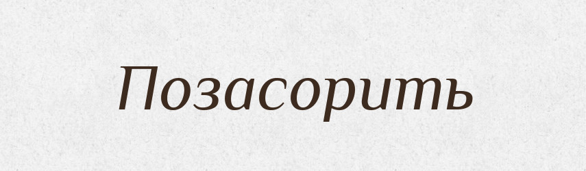 Позасорить — Російсько-український академічний словник (А–П)