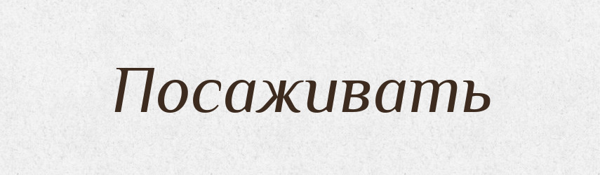 Посаживать — Російсько-український академічний словник (А–П)